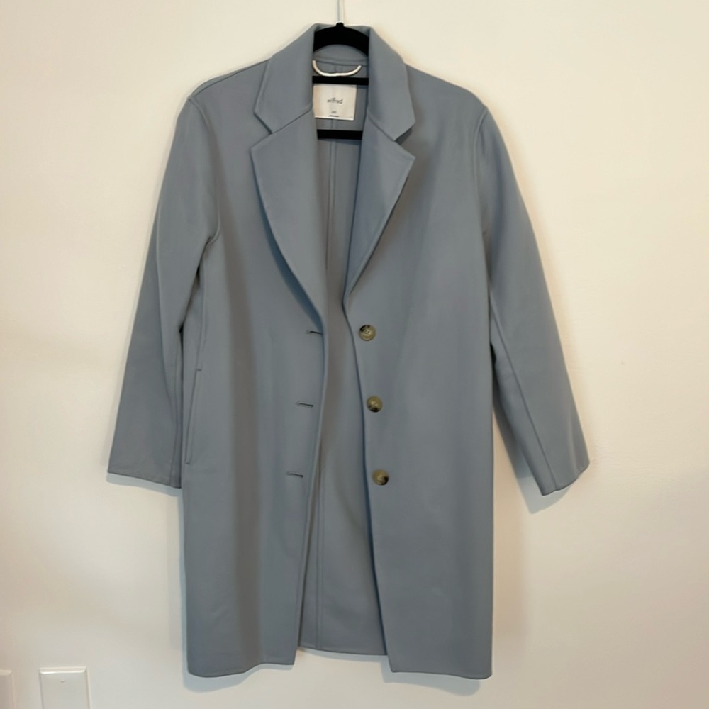 Aritzia Wilfred Julien Coat- Dune Blue XXS